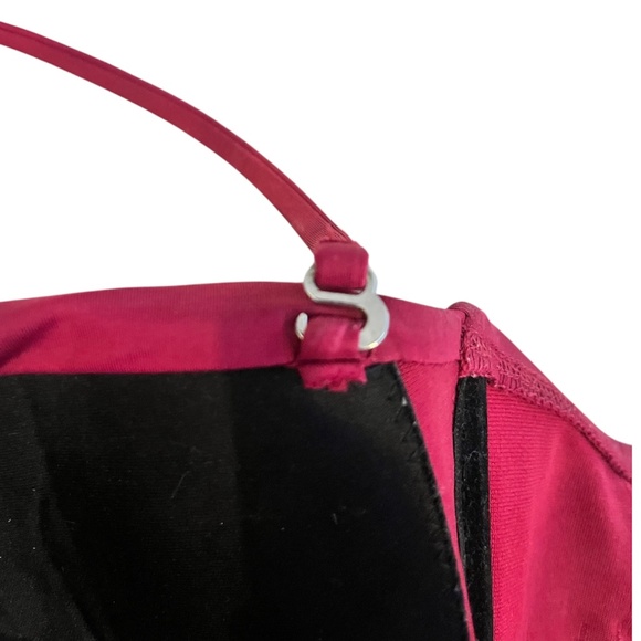 Burgundy Bandeau Bikini Top with Removable Strap | Small - Picture 6 of 8